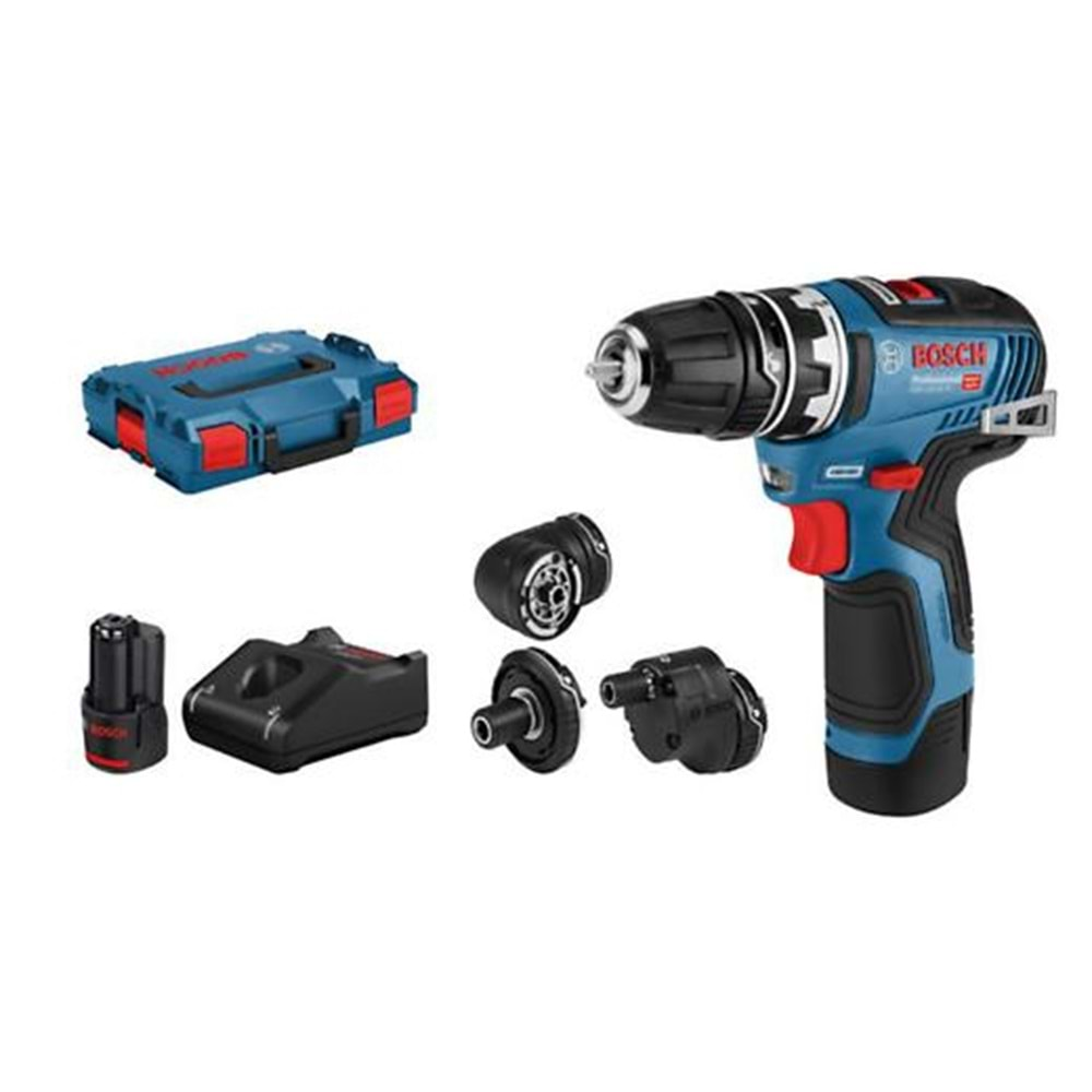 BOSCH AKÜLÜ DELME VİDALAMA GSR 12V-35 FC (2x3.0Ah;L-BOXX) 12V