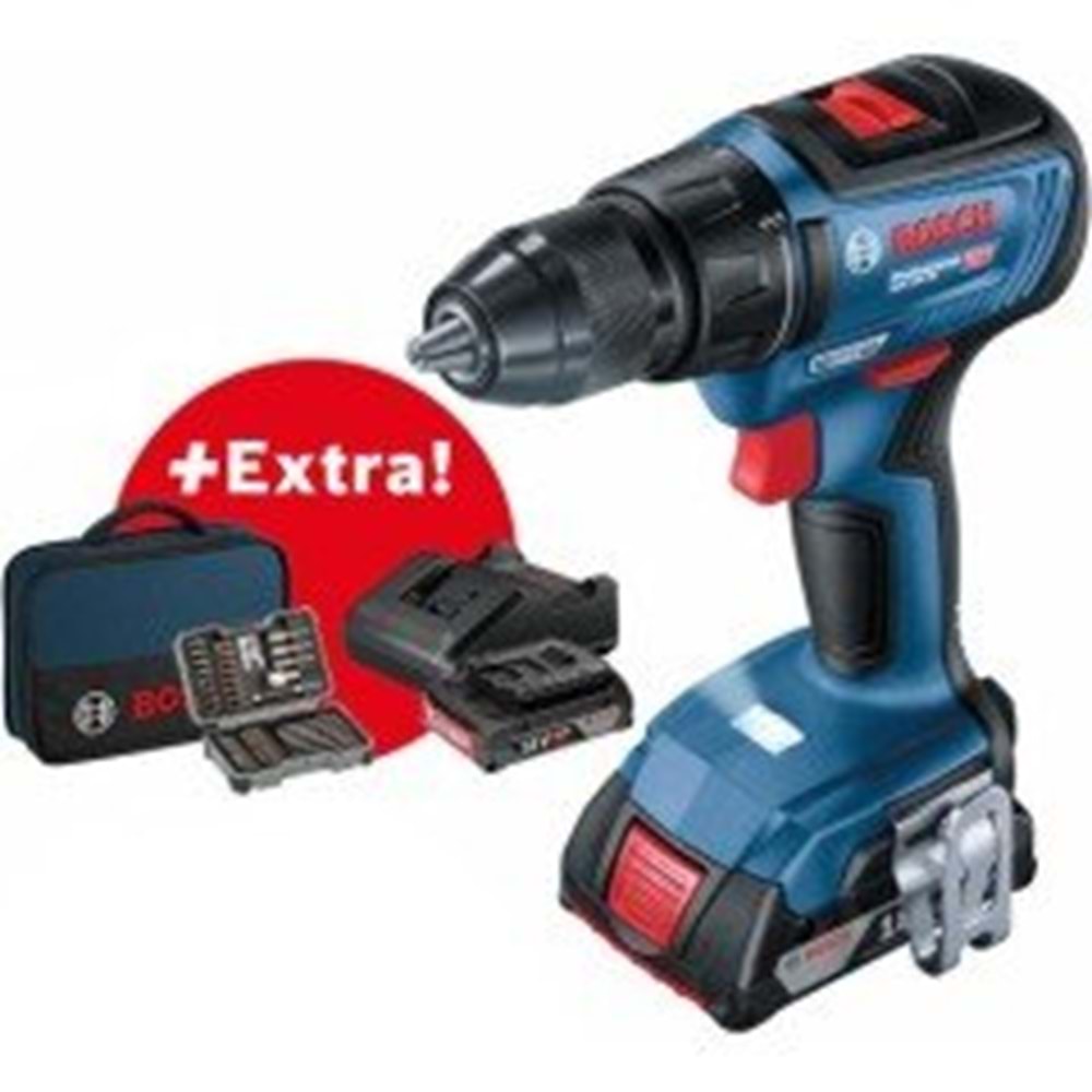 BOSCH GSR 18V-50 + 43 parça vidalama seti