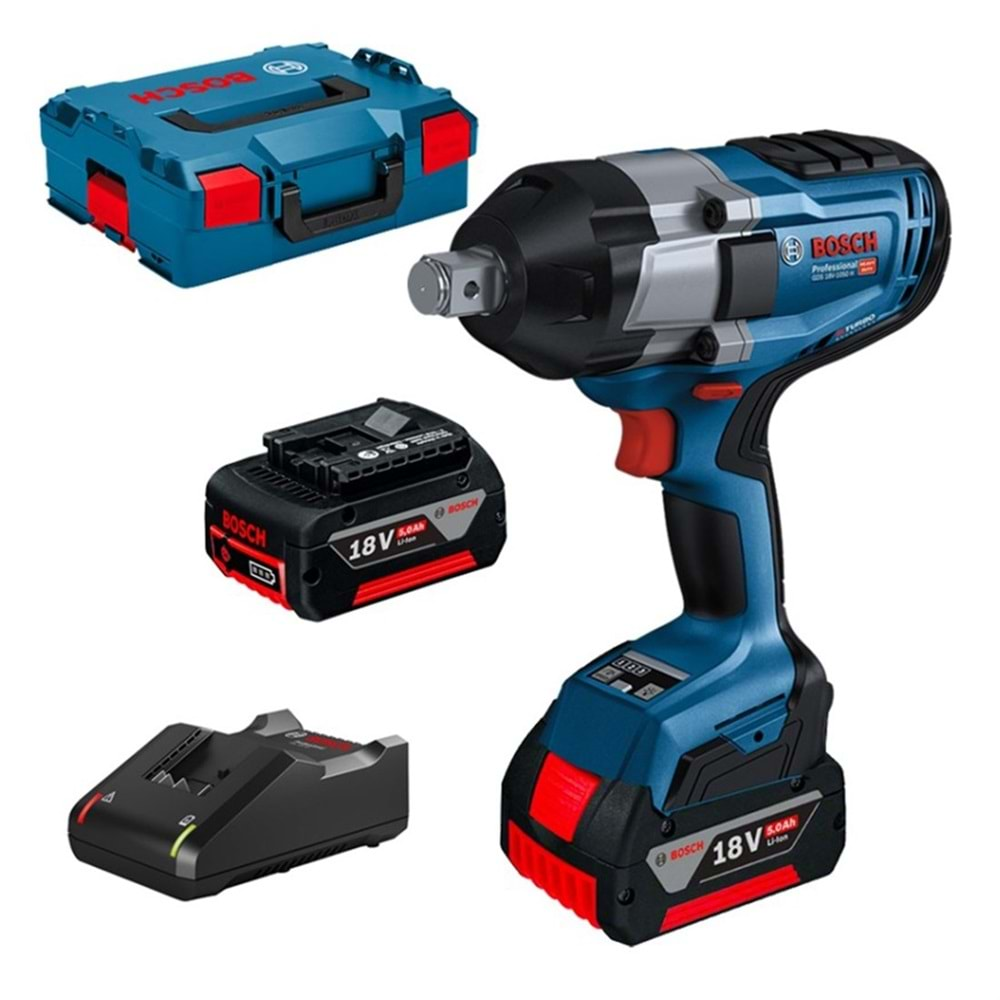 BOSCH AKÜLÜ DARBELİ SOMUN SIKMA GDS 18V-1050 H (2x5.0Ah;L-Boxx)