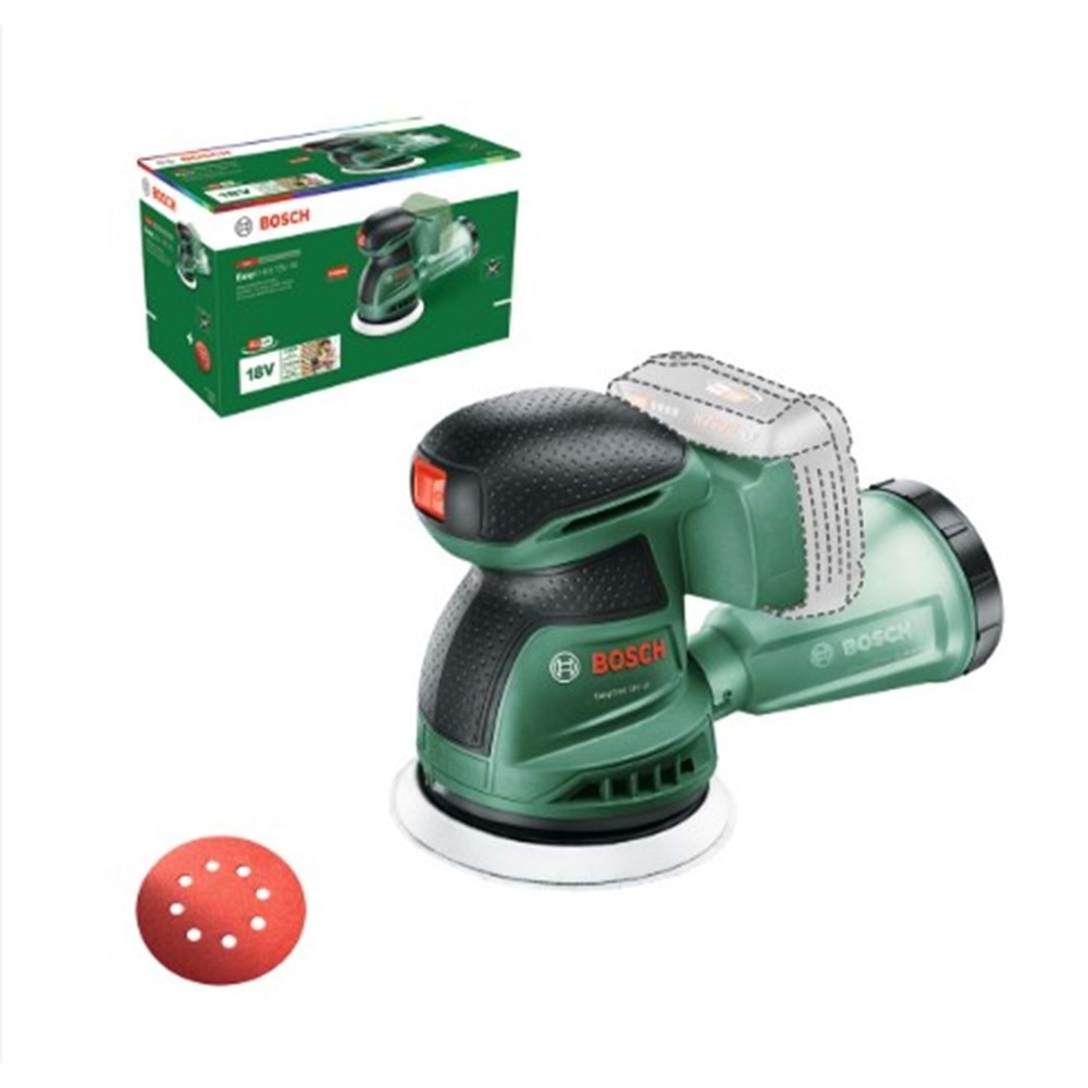 BOSCH AKÜLÜ EKSANTRIK ZIMPARA MAKINESI EasyOrbit 18V-10 (SOLO)