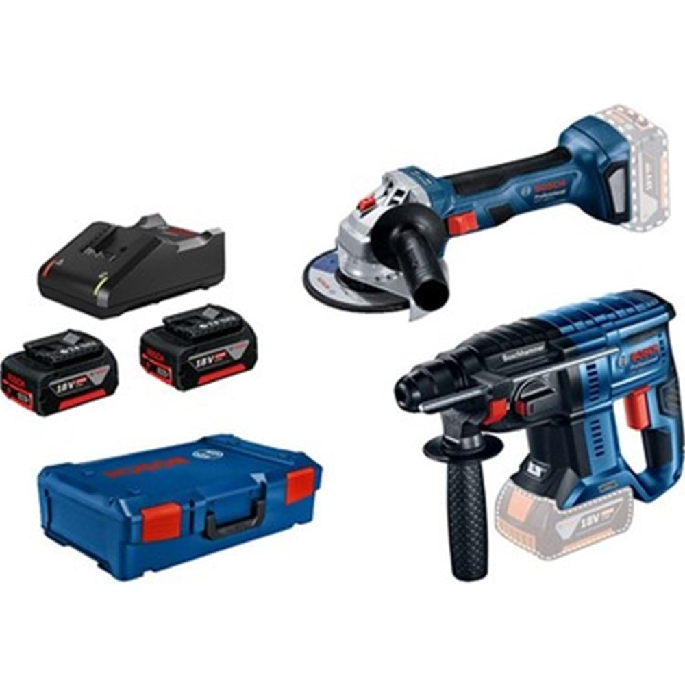 BOSCH AKÜLÜ SET GBH + GWS 180-LI + 2x4,0 Ah XL-BOXX