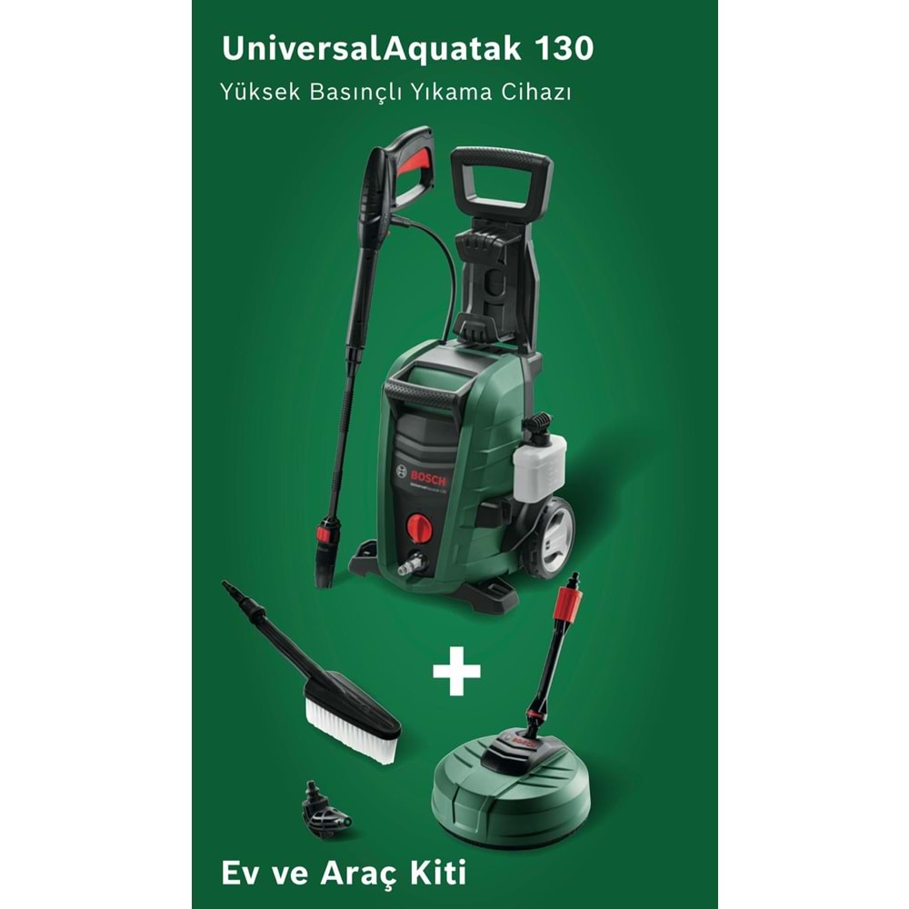 BOSCH BASINÇLI YIKAMA UniversalAquatak 130 + Ev & Araç Kit