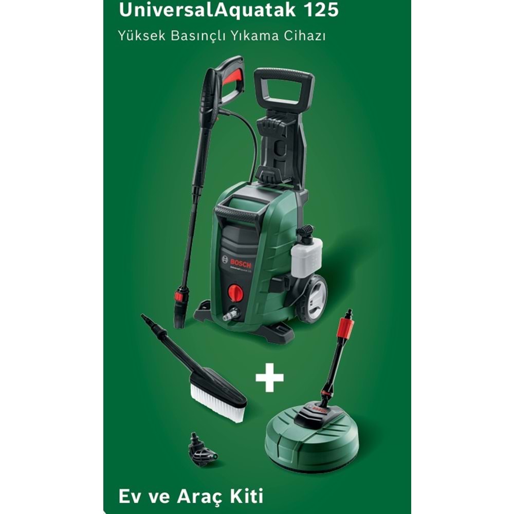 BOSCH BASINÇLI YIKAMA UniversalAquatak 125 + Ev & Araç Kit