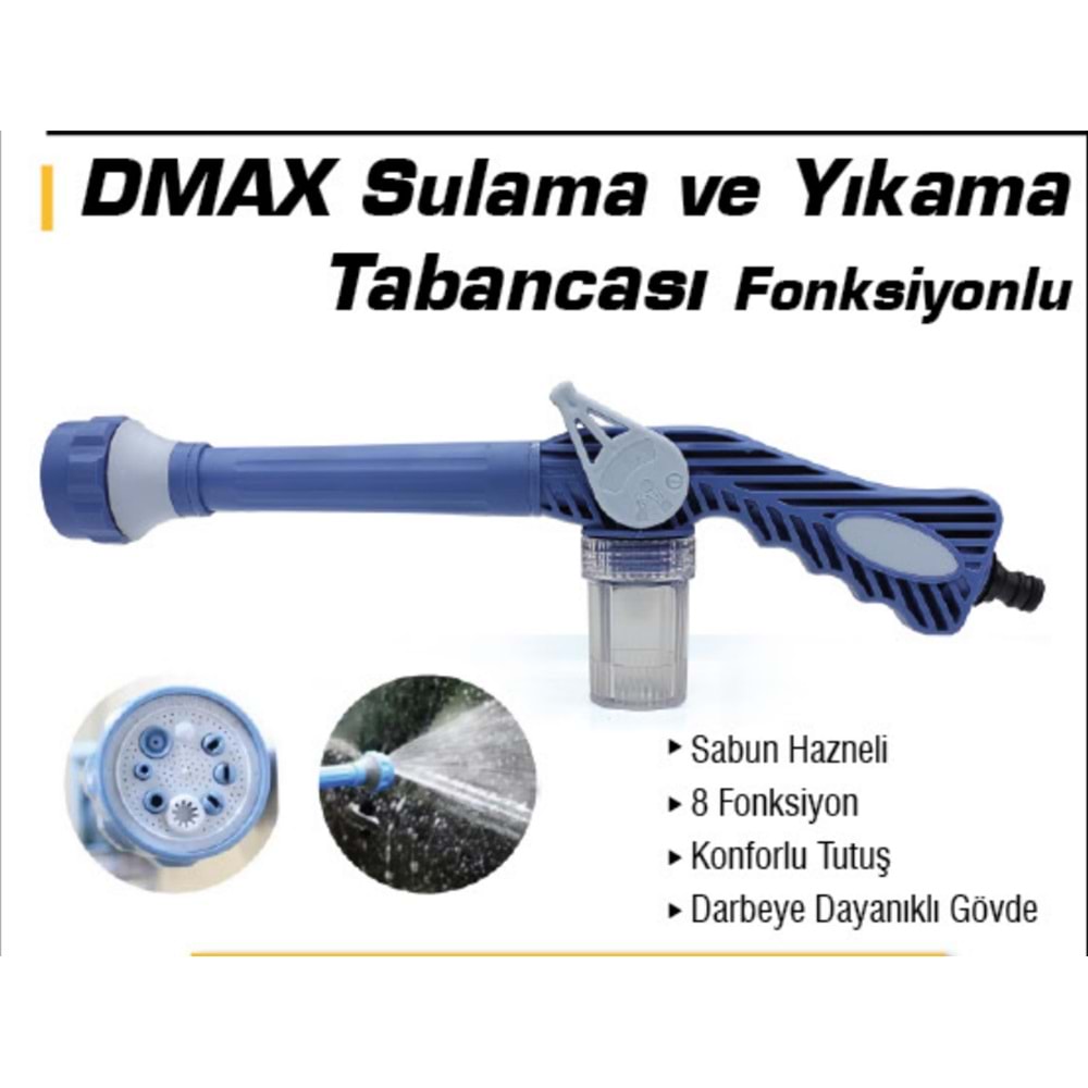 SULAMA VE YIKAMA TABANCASI 8 FONKSIYON DMAX 4223