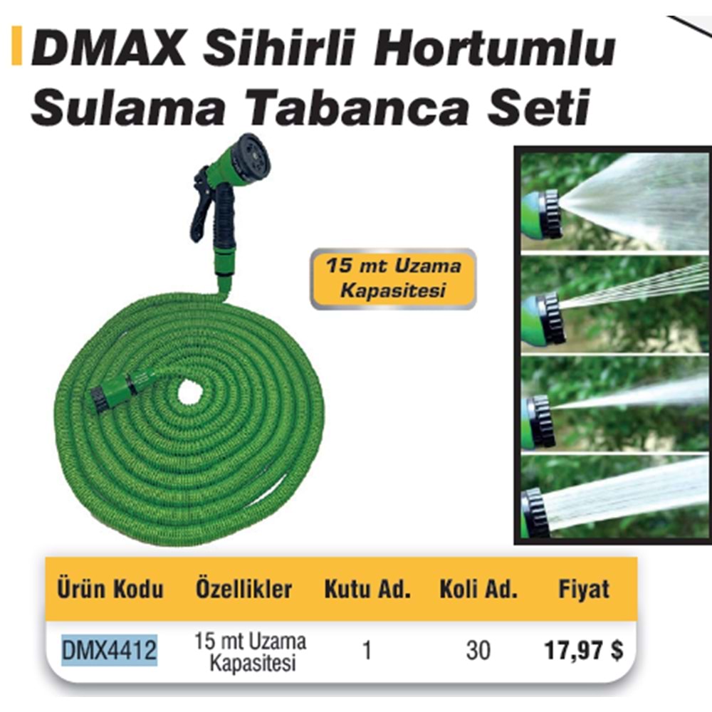 SIHIRLI HORTUM SULAMA TABANCA SETI DMAX 4412
