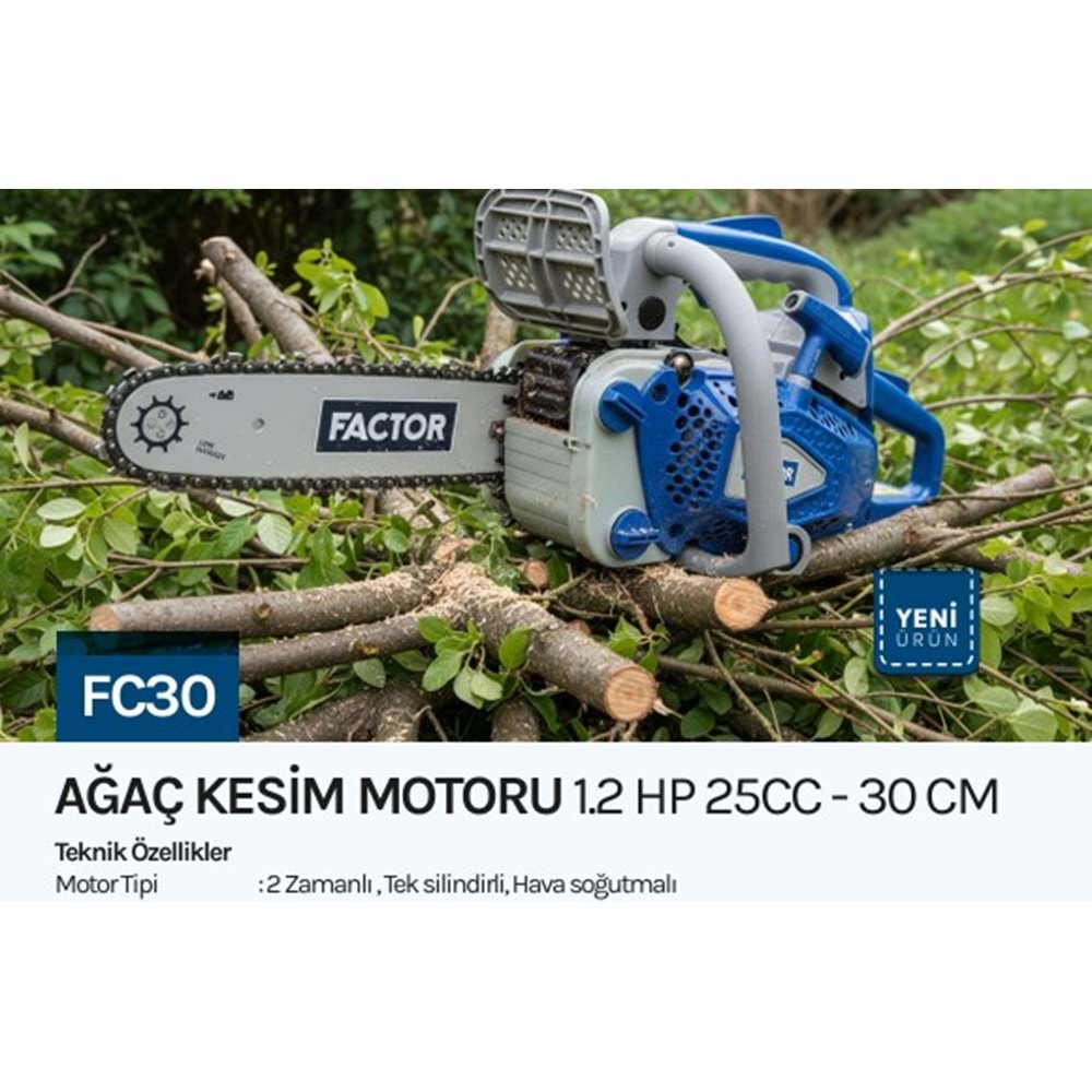 AGAÇ KESME MOTORU FACTOR 30 CM FC30 1,2HP FACPS2512