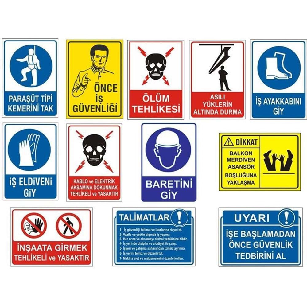 EMNIYET IKAZ LEVHASI TEKLI- UYARI PVC