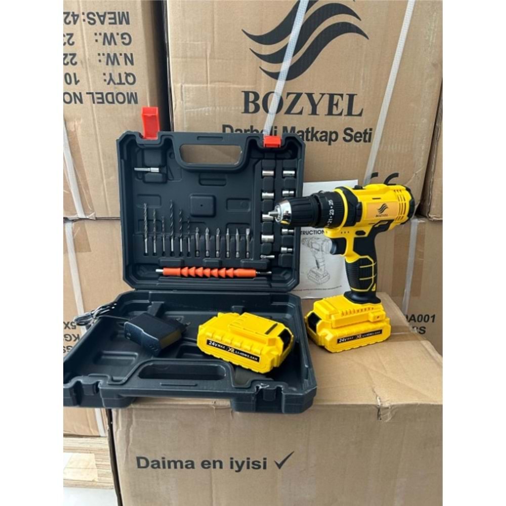 AKÜLÜ DELME VIDALAMA DARBELI BOZYEL LI-ION 24V 5,0AH