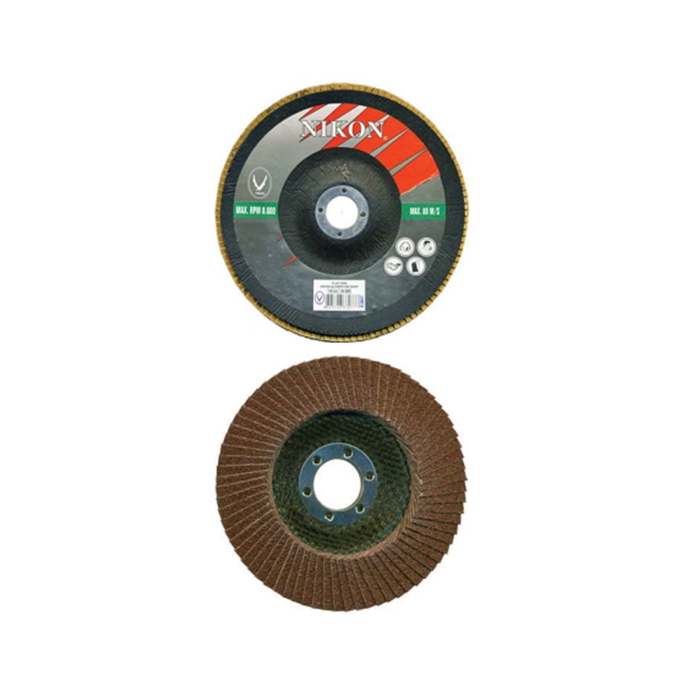 FLAP DISK KATLI ZIMPARA ALÜM. OKSIT 180*22 40 KUM NIKON