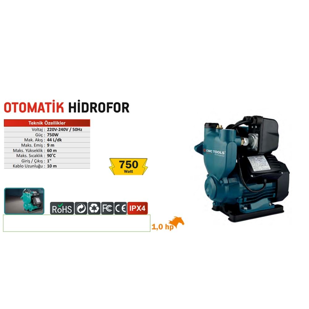 HIDROFOR OTOMATIK KONTROL CMC0102 750W