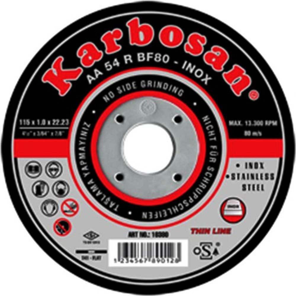 METAL KESME TASI 115*1 KARBOSAN INOX