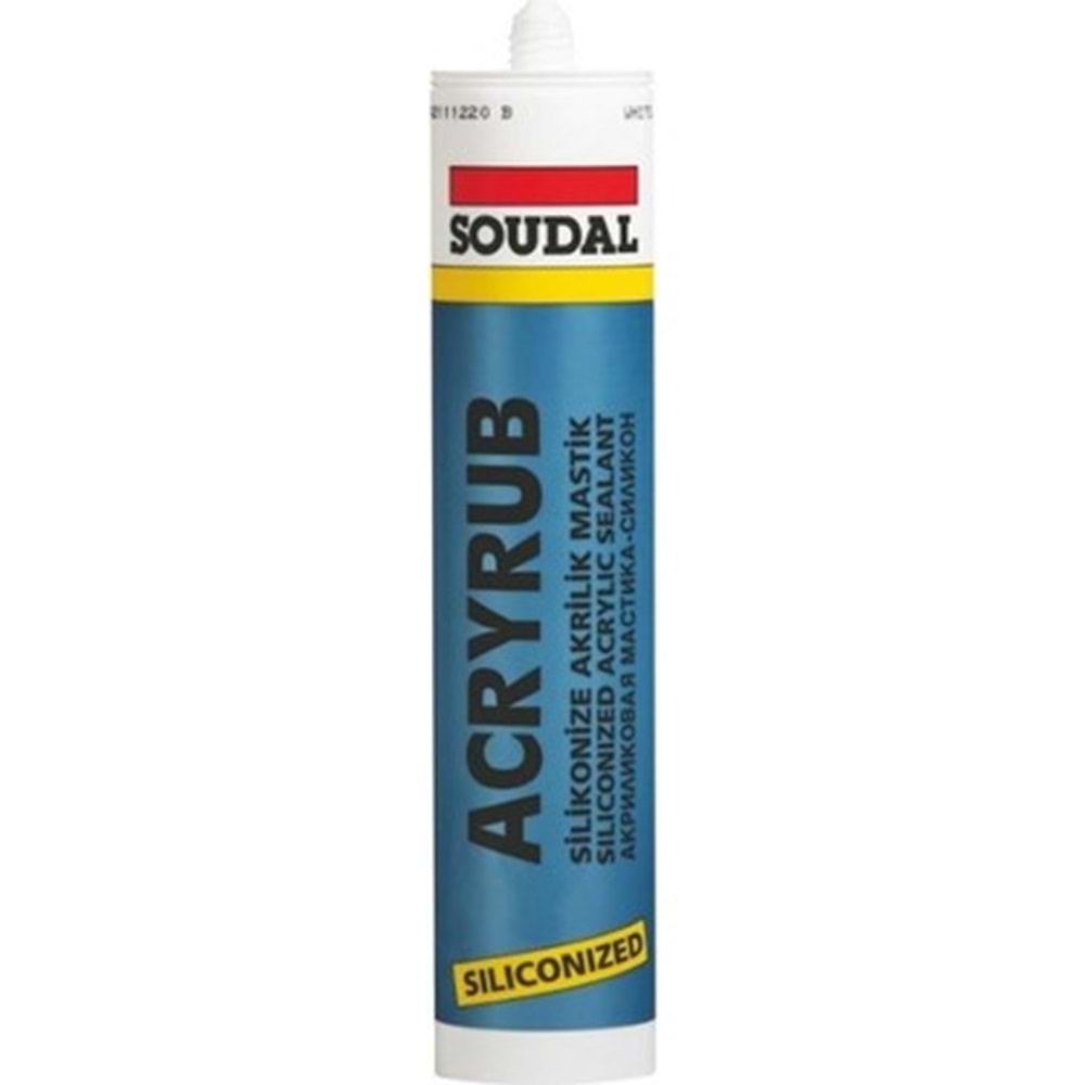 SILIKONIZE MASTIK 500 GR BEYAZ ACRYRUB SOUDAL