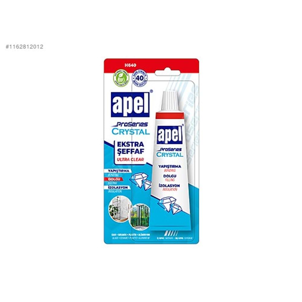 TÜP SILIKON SEFFAF GÜÇLÜ MONTAJ YAPISTIRICI 75 ML APEL H640