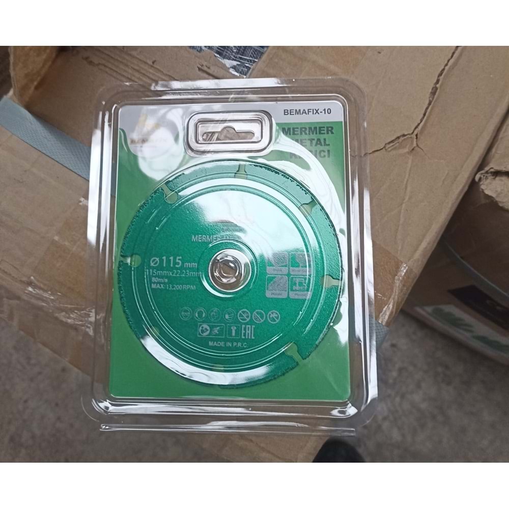 ÇOK AMAÇLI KESME DISKI YESIL CARBIDE 115 MM BEMAFIX