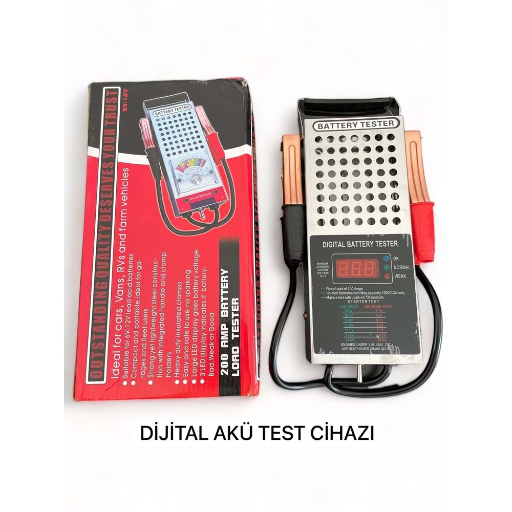 DIJITAL AKÜ TEST CIHAZI 12 VOLT 200AMPER