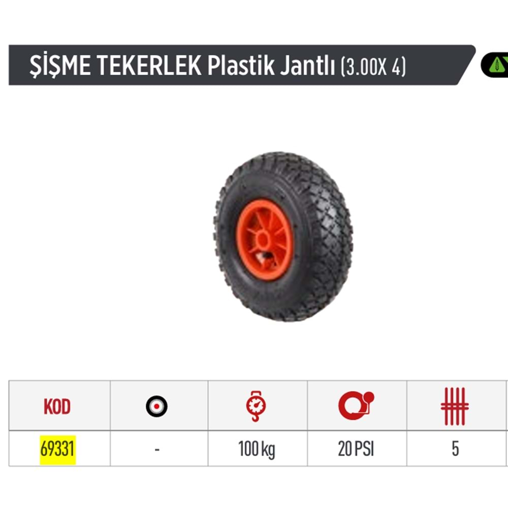 HAVALI TEKER 300*4 PLASTIK JANT YAPAR
