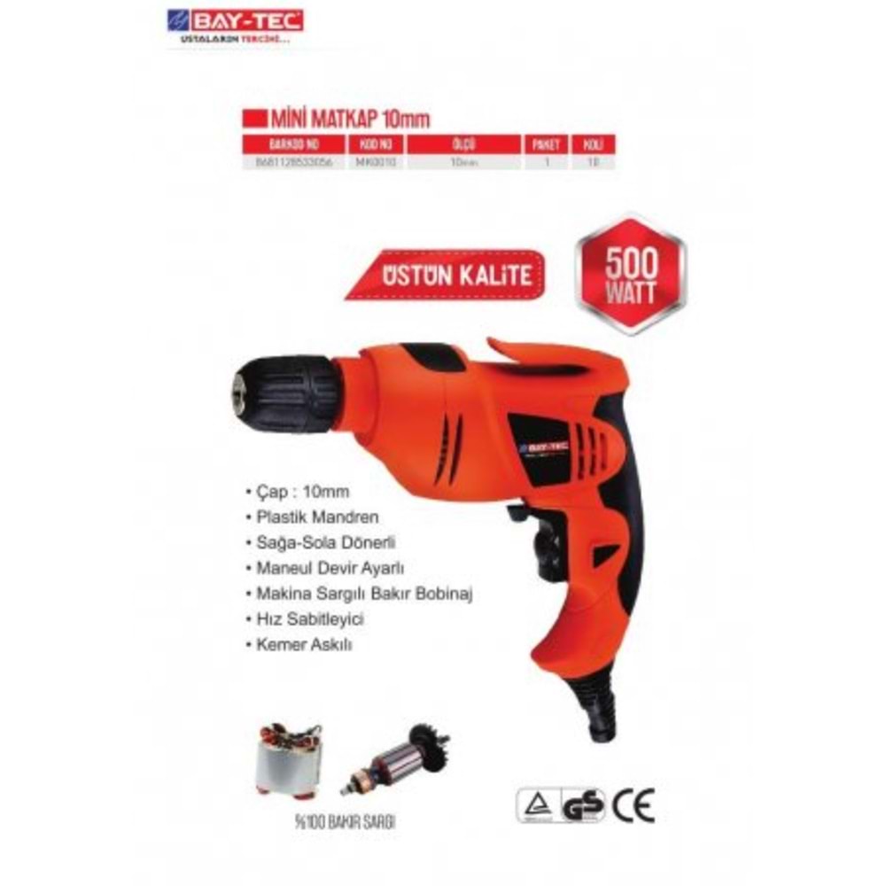ELEKTIRIKLI MATKAP MK0010 BAYTEC 10MM
