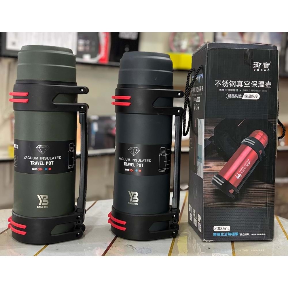 TRAVEL POT 2 LITRE TERMOS 48 saat 1. kalite