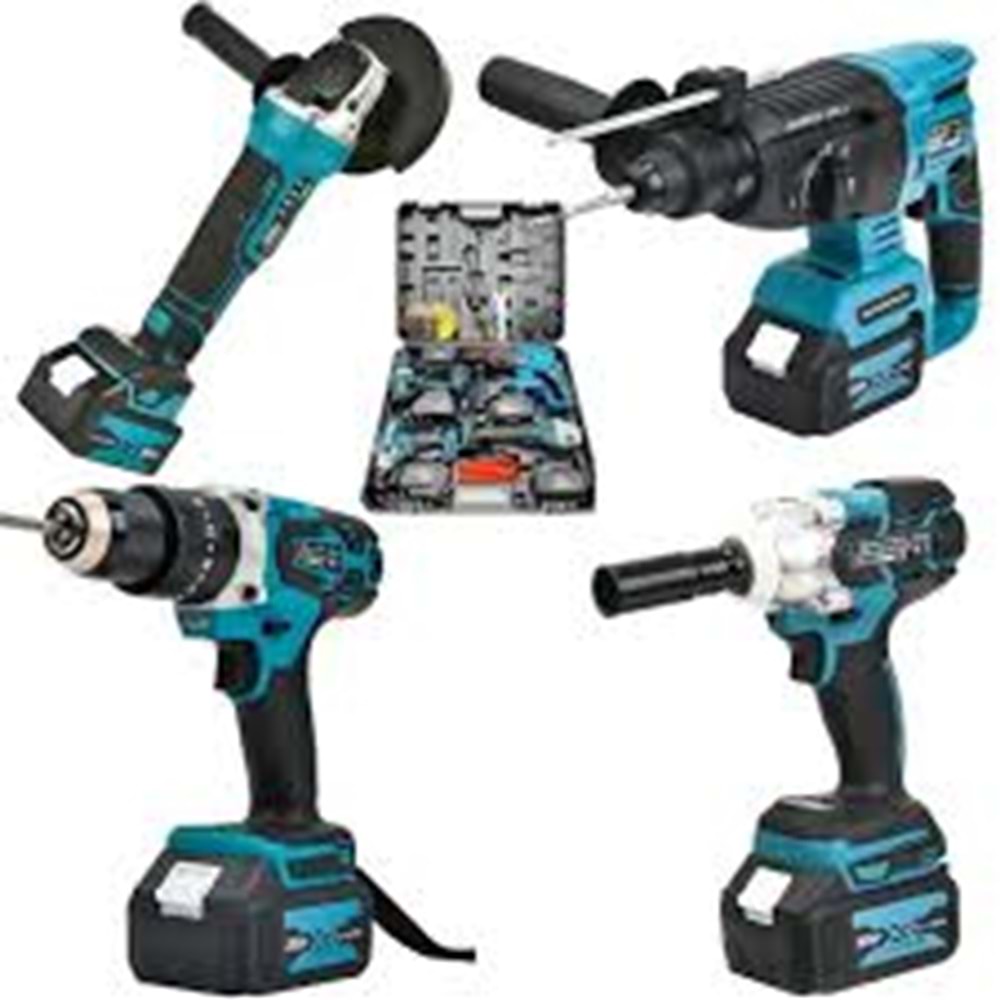 AKÜLÜ SET RYNDOR 4 LÜ (TASLAMA-VIDALAMA-MATKAP-SOMUN SIKMA)