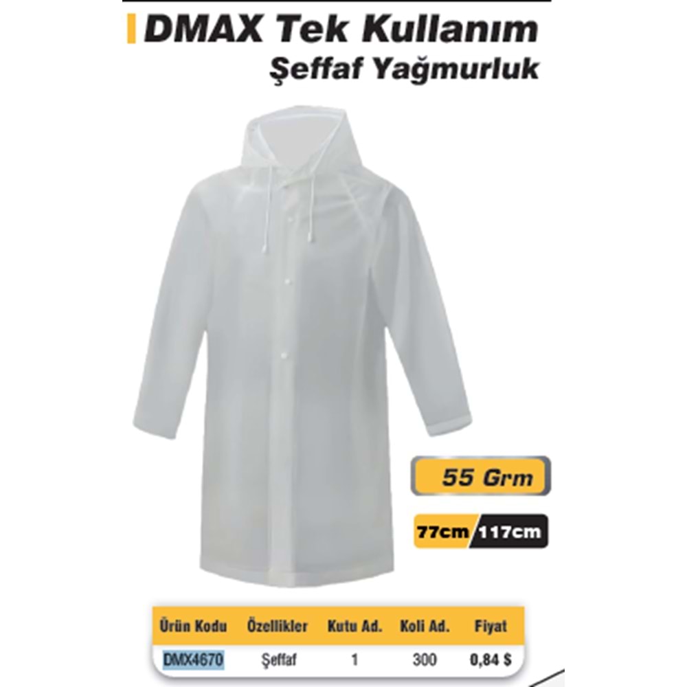 YAGMURLUK TEK KULLANIMLIK DMAX 4670