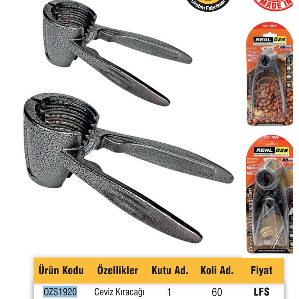 FINDIK-CEVIZ KIRACAGI (PENSE TIP) REAL ÖZS 1920