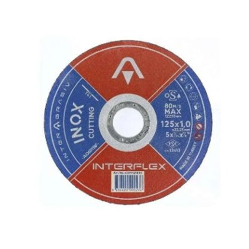 METAL KESME TASI 125*1 INOX INTERFLEX