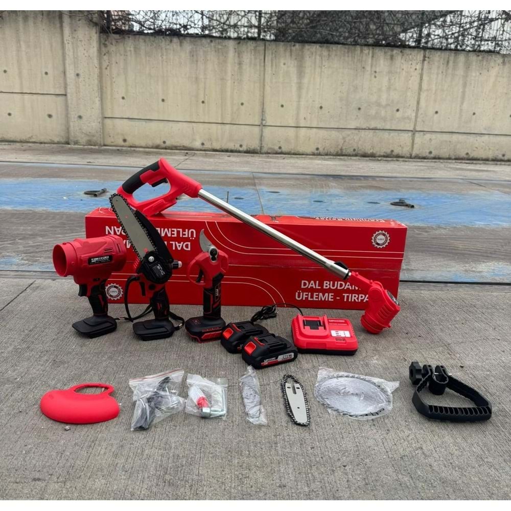 AKÜLÜ SET 4 LÜ TELESKOPIK budama kimmer