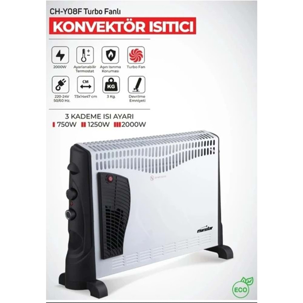 ISITICI 2000W KONVEKTÖR MARSSTAR Y08F