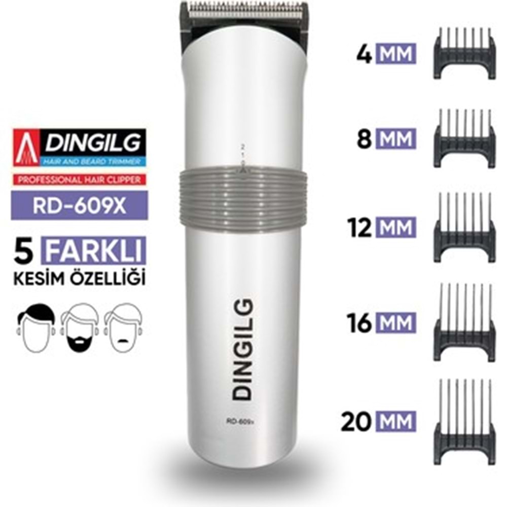 DINGILG RD-609X TRAS MAKINESI SARJLI SAÇ-SAKAL
