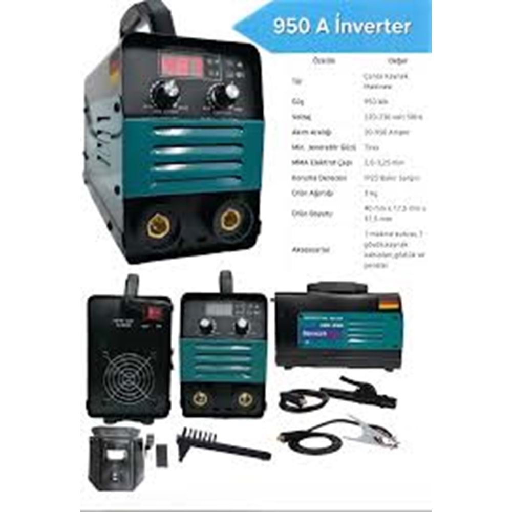 KAYNAK MAKINESI IVERTÖR ARC-950 A 220 V