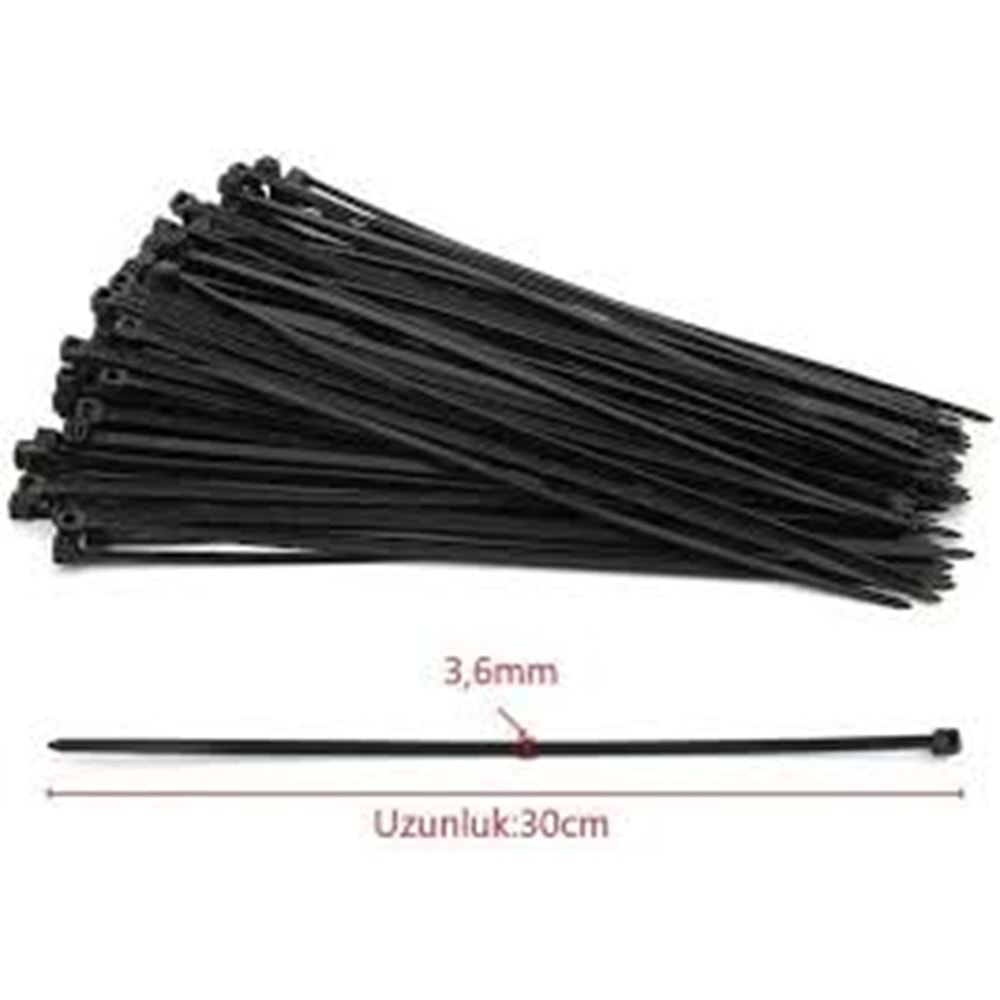 CIRT KELEPÇE KABLO BAGI SIYAH 3,6*200