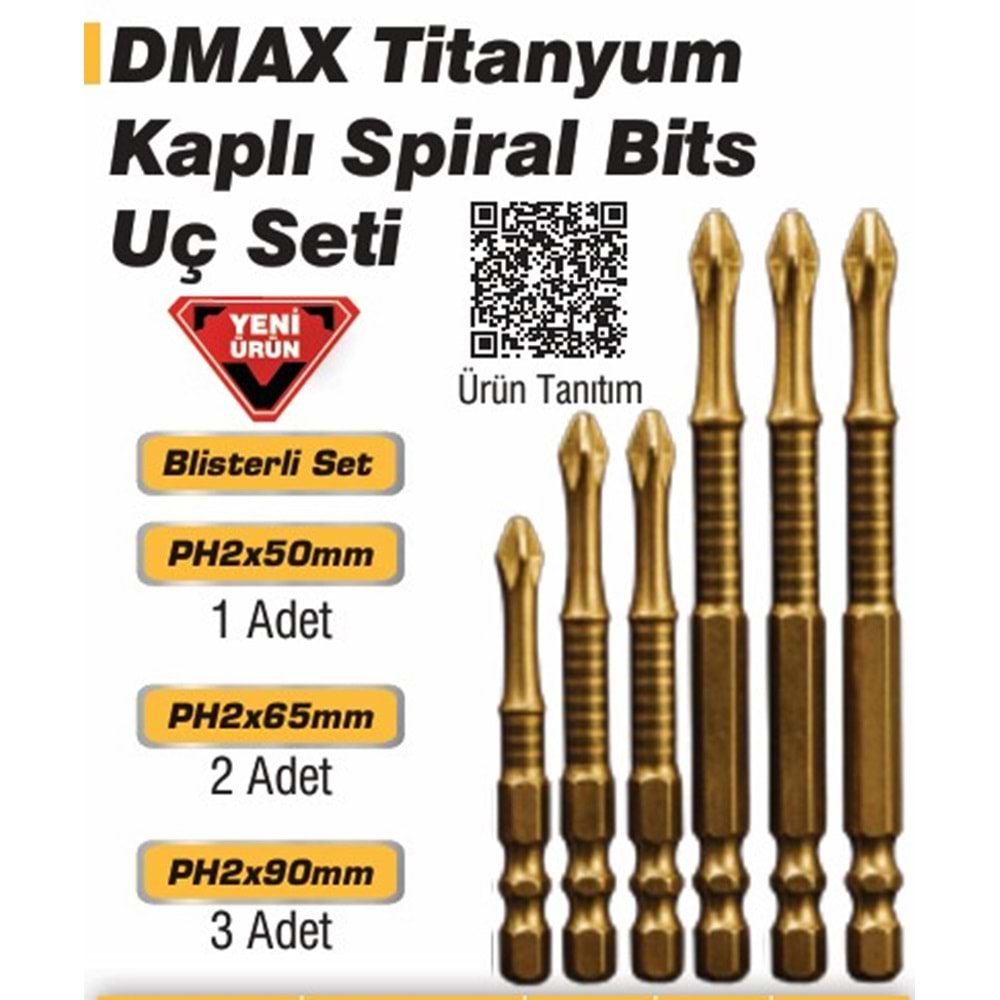 BITS UÇ SETI 6 PARÇA TITANYUM DMAX DMX4769