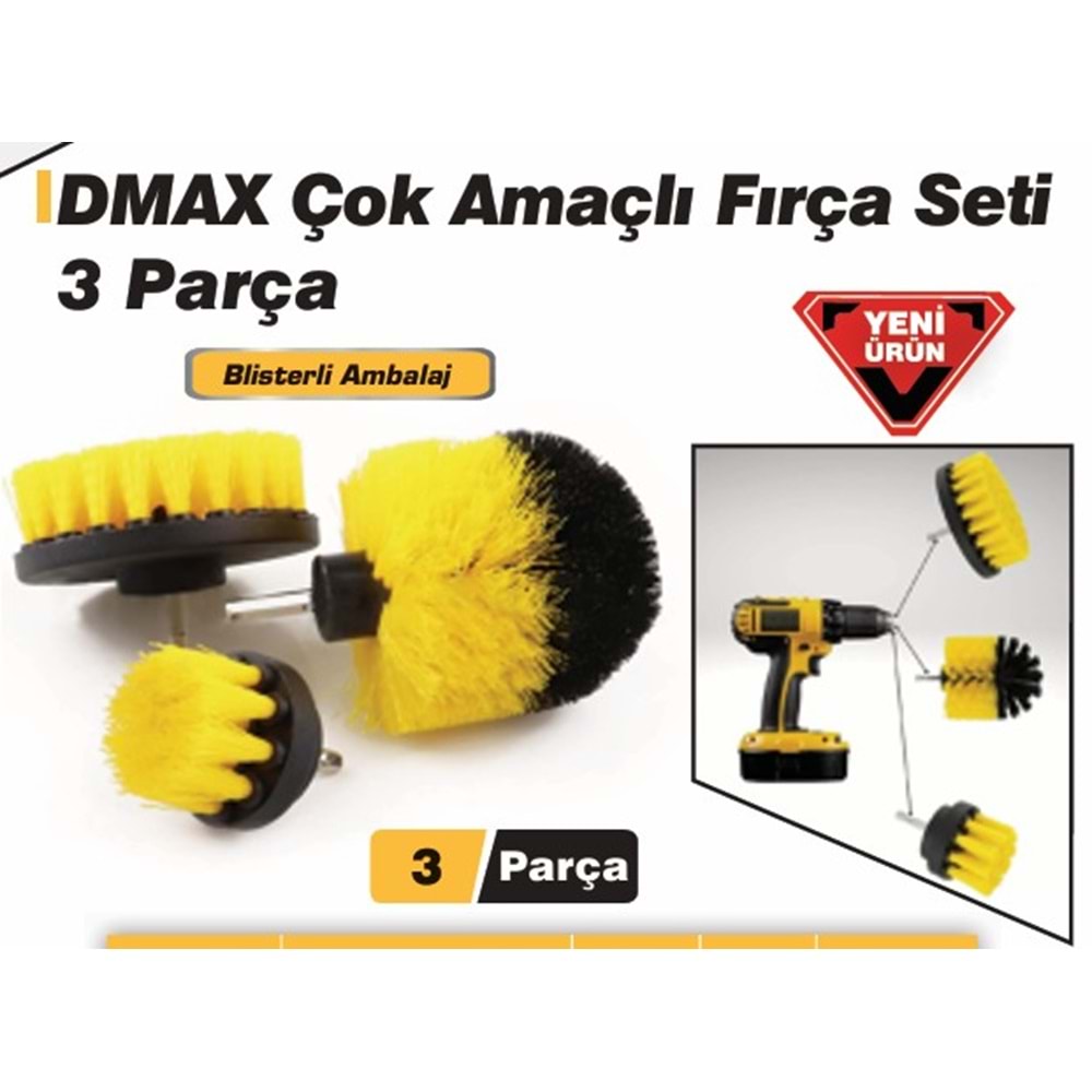 ÇOK AMAÇLI FIRÇA SETI 3 PARÇA DMAX DMX4729