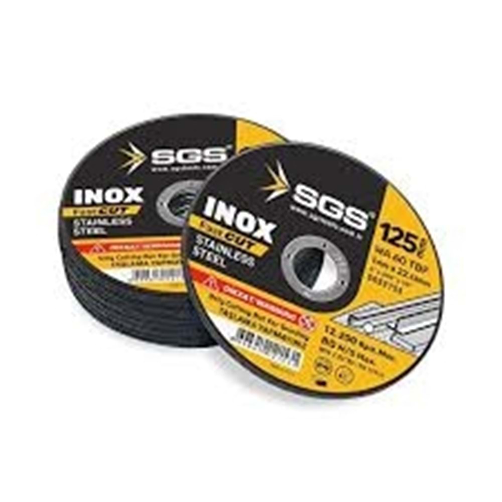 SGS METAL KESME TASI 125*1*22MM INOX SGS2153