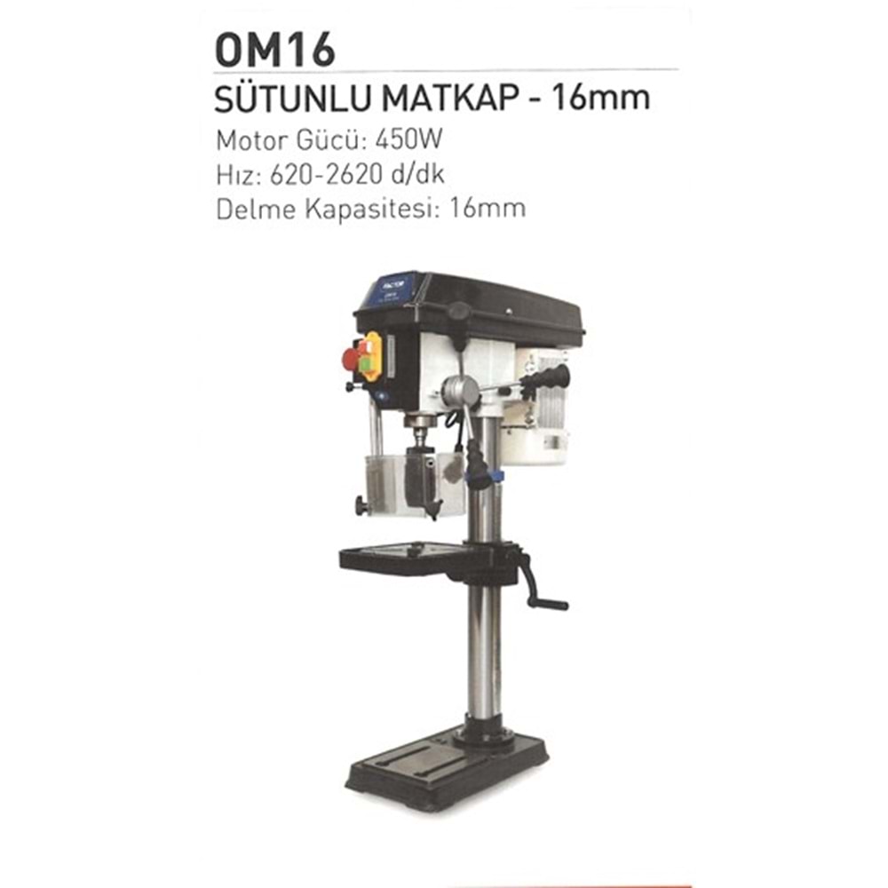 SÜTUNLU MATKAP M16 16mm FACTOR