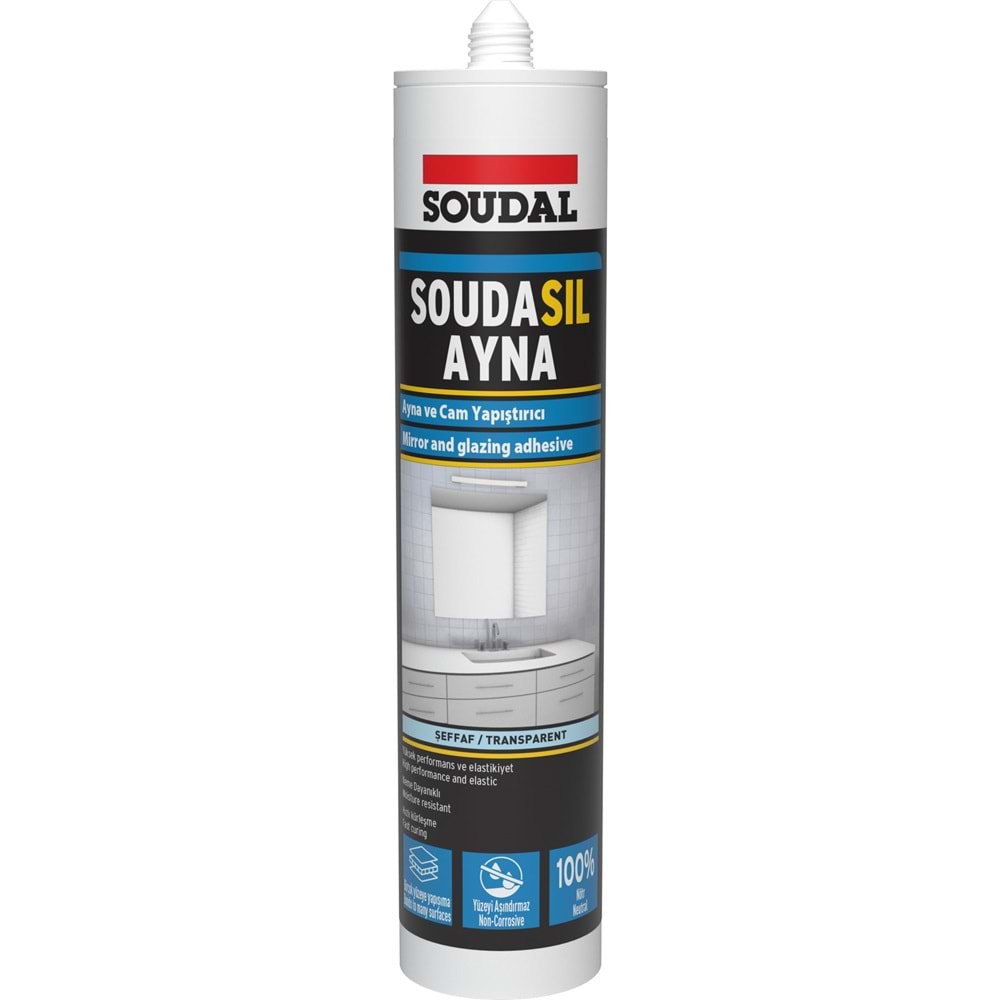 AYNA SILIKONU 280 GR TRANSPARENT SOUDAL