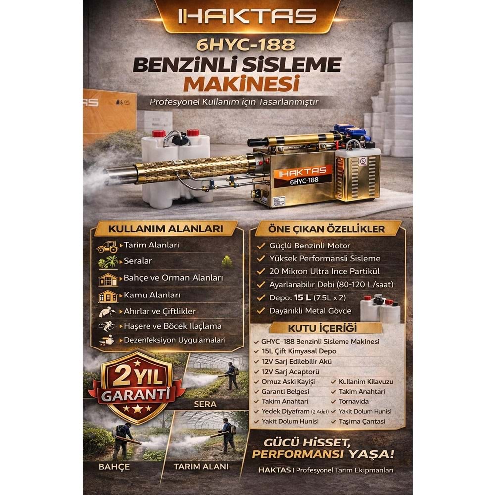 HAKTAS 6HYC-188 BENZINLI SISLEME MAKINESI