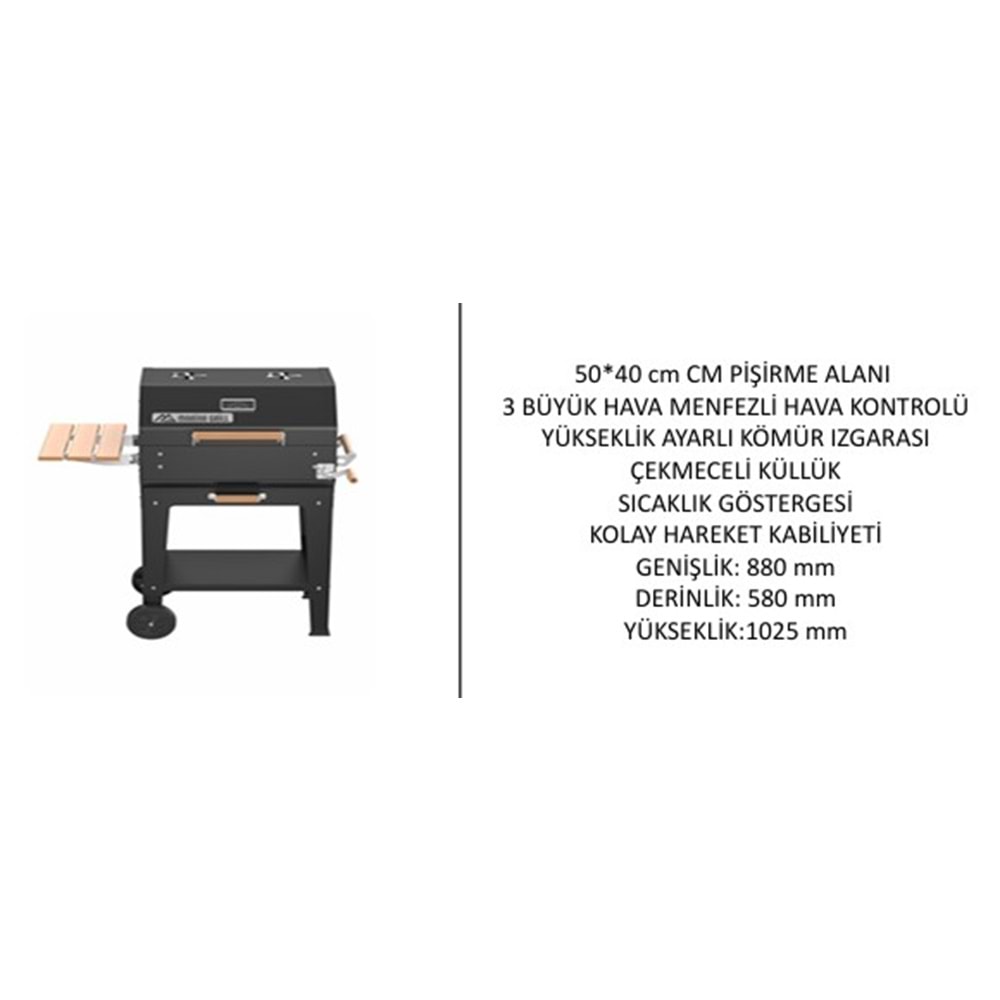 BARBEKÜ MANGAL 75 LIK MARINA GRILL BBQ 7540