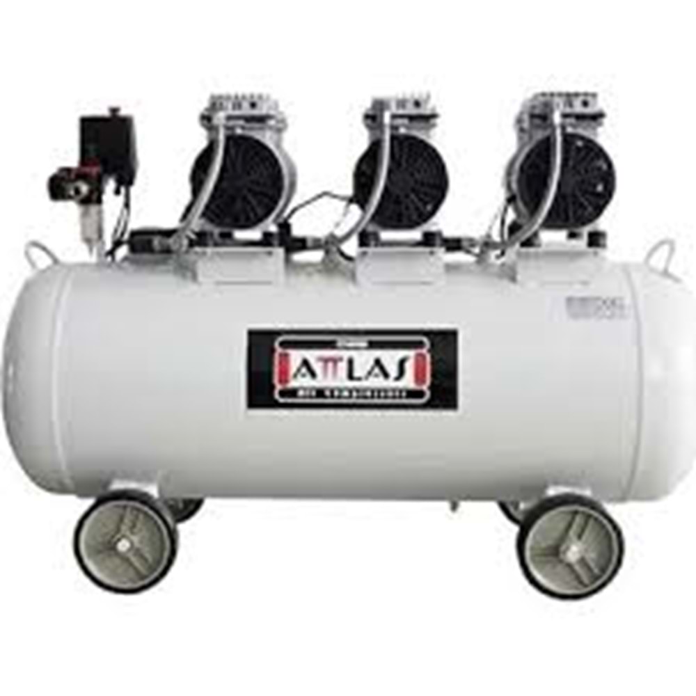 ATTLAS KOMPRESÖR MAKINESI 100 LTSESSIZ MONOFAZE 3.0HP SC 30100J