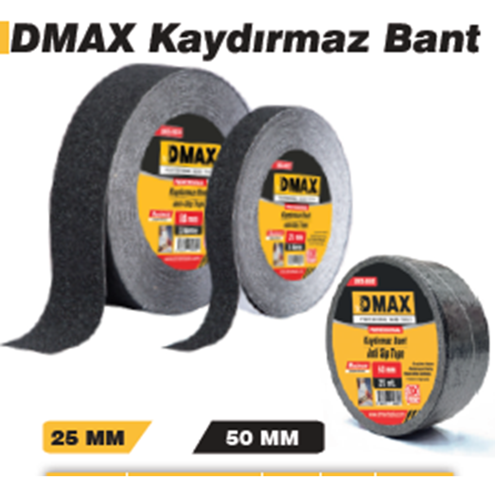 KAYDIRMAZLIK BANDI SIYAH 25mm*15 mt DMX4623