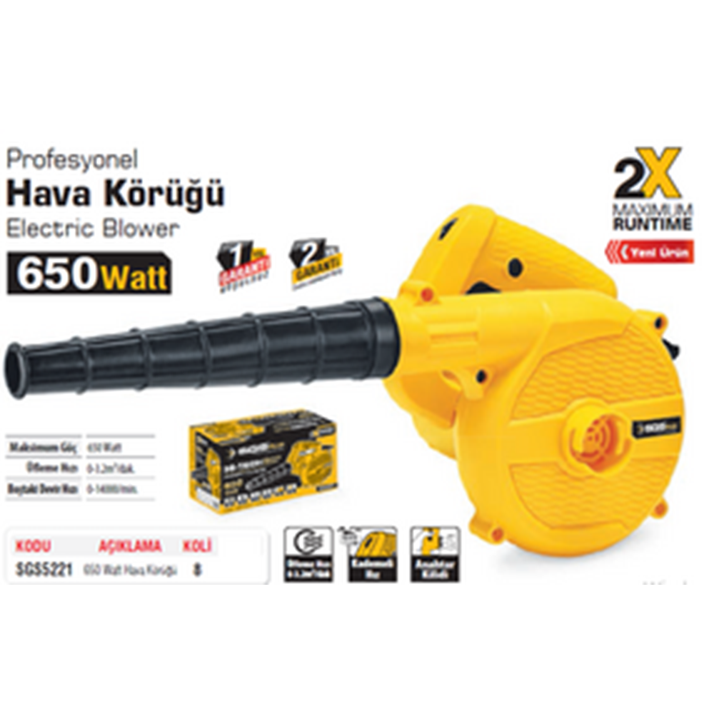 SGS HAVA KÖRÜGÜ 650 W ATS S5221 üfleme