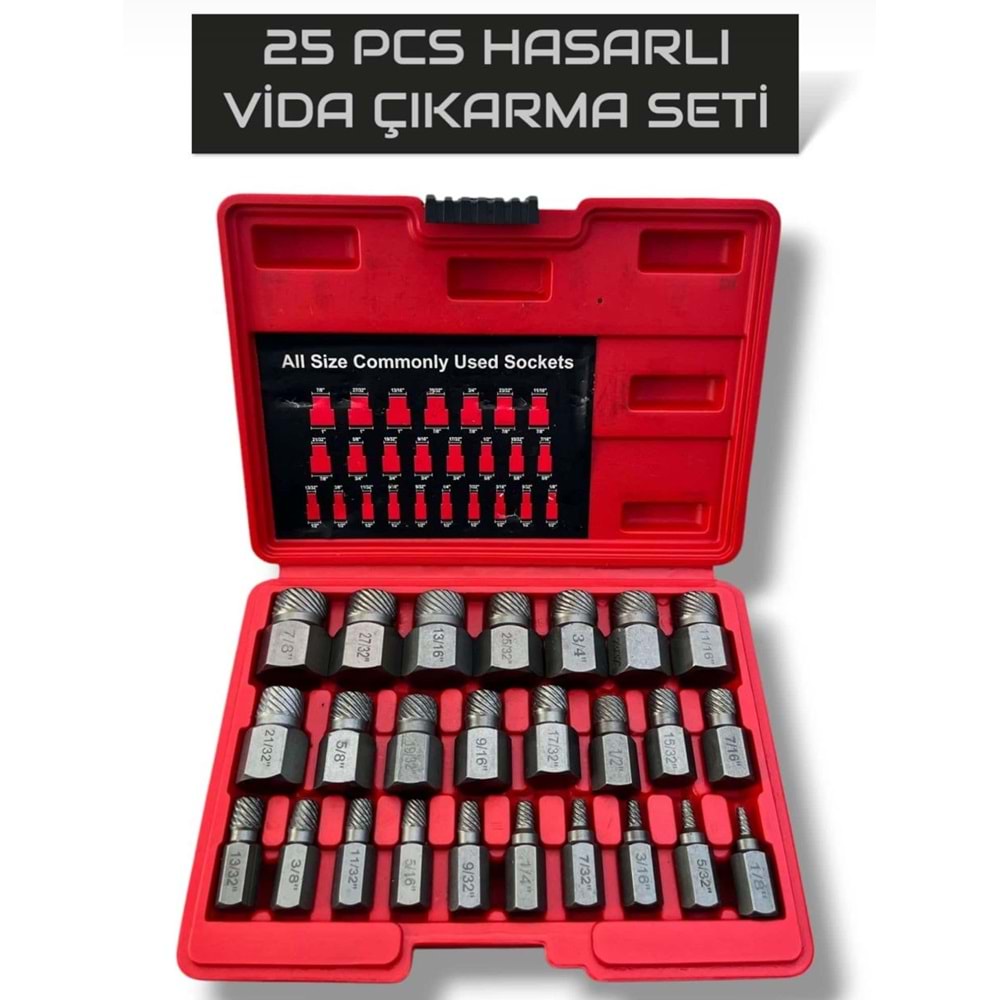 HASARLI VIDA ÇIKARTMA SETI 25 PARÇA
