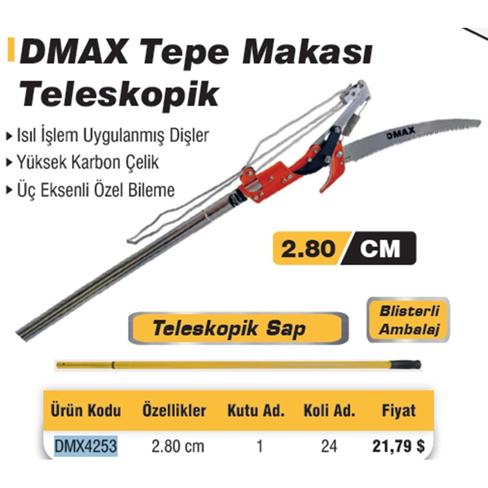 BUDAMA TESTERESI TELESKOPIK DMAX 2,80CM 4253