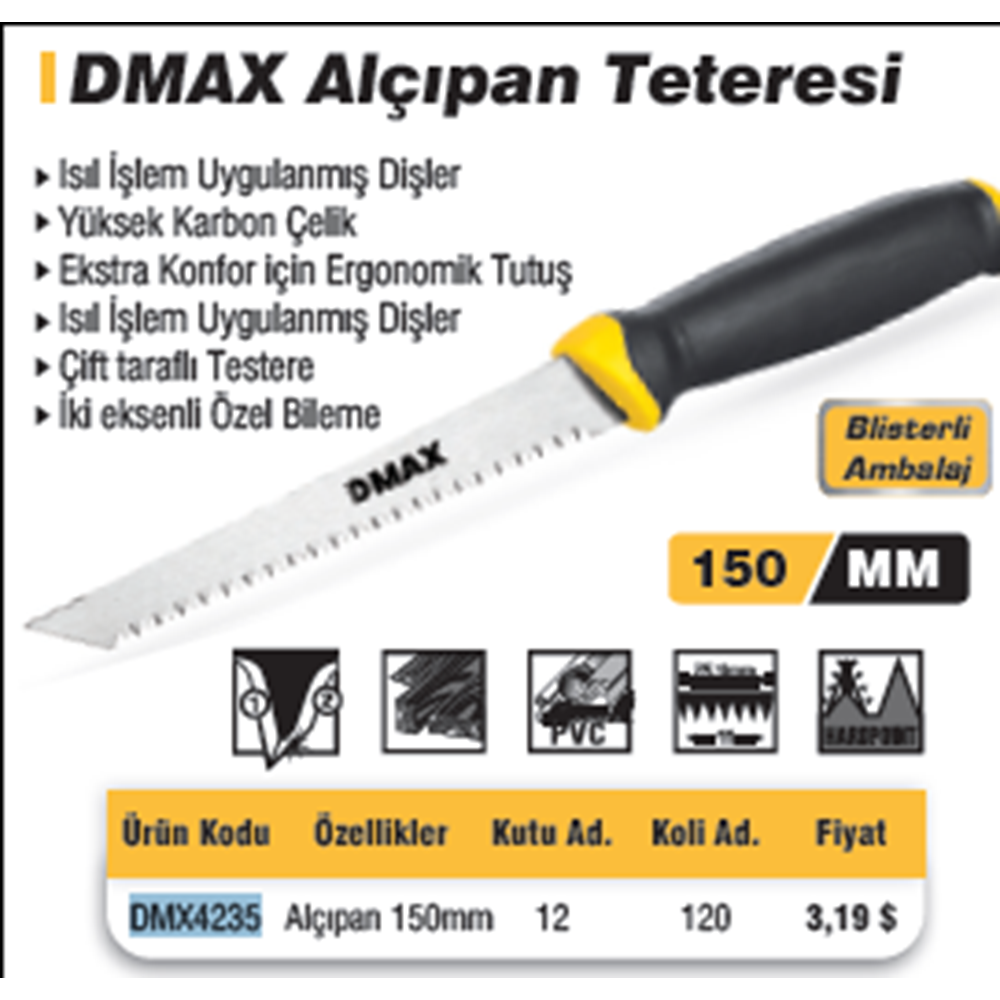 ALÇIPAN TESTERESI 150MM DMAX4235
