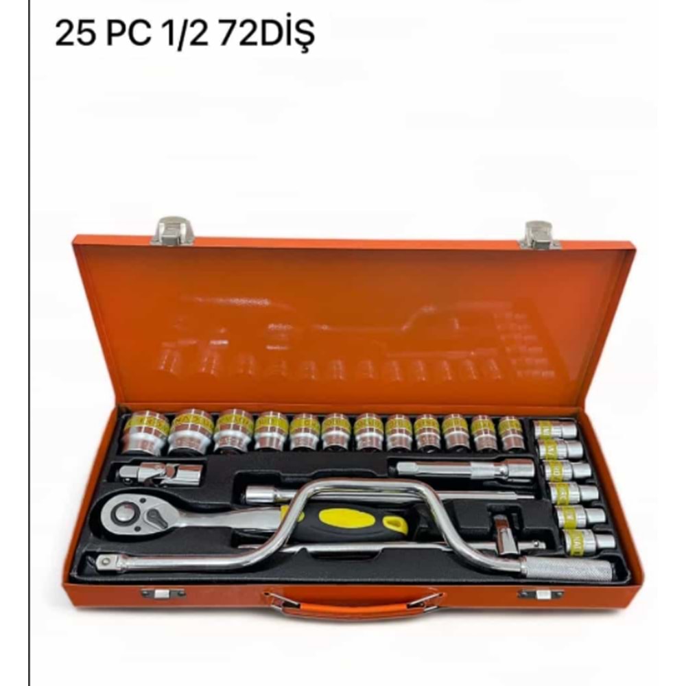 LOKMA TAKIMI METAL KUTU 25 PARÇA 1/2 72 DIS