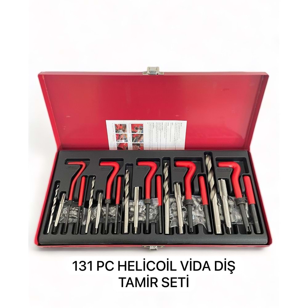 VIDA TAMIR SETI DIS AÇMA HELICOIL SET M5 M12 131 parça