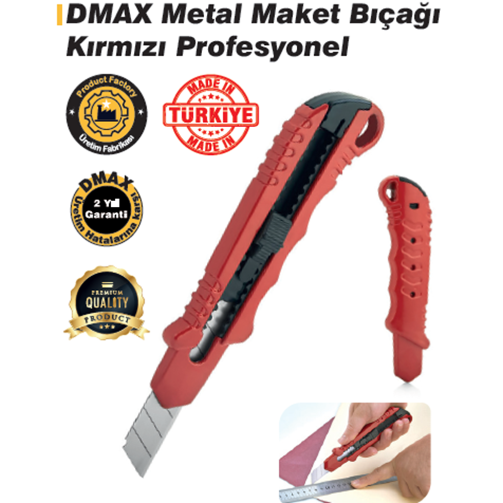 MAKET BIÇAGI METAL KIRMIZI PROFESYONEL DMAX DMX1712