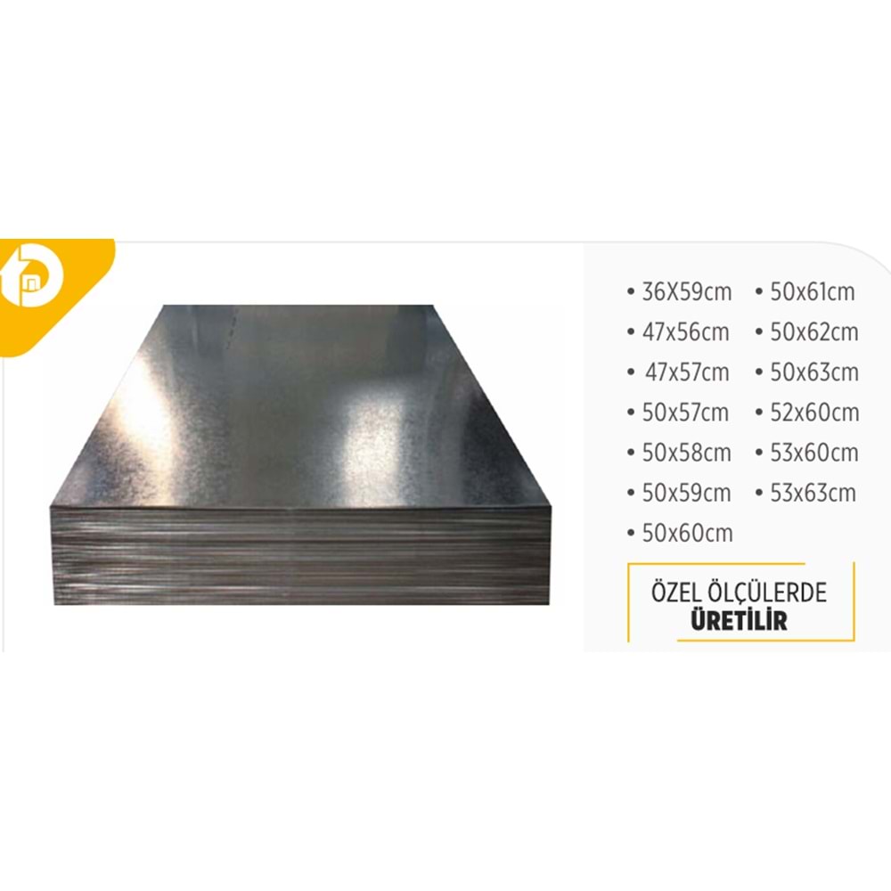 KOVAN ÜZERINE KESILMIS 50*59 SAC