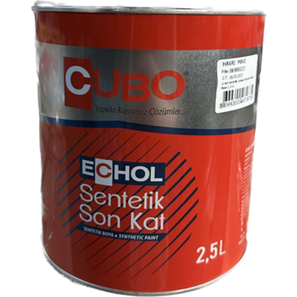 CUBO Echol Sentetik Sonkat Boyası Beyaz 2,5 Lt