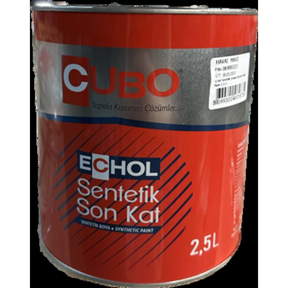 CUBO Echol Sentetik Sonkat Boyası Nefti Yeşil 2,5 Lt